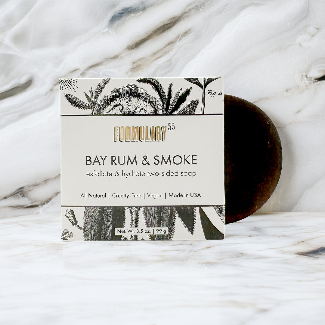 Bay Rum & Smoke - Exfoliate & Hydrate Two Sided Soap