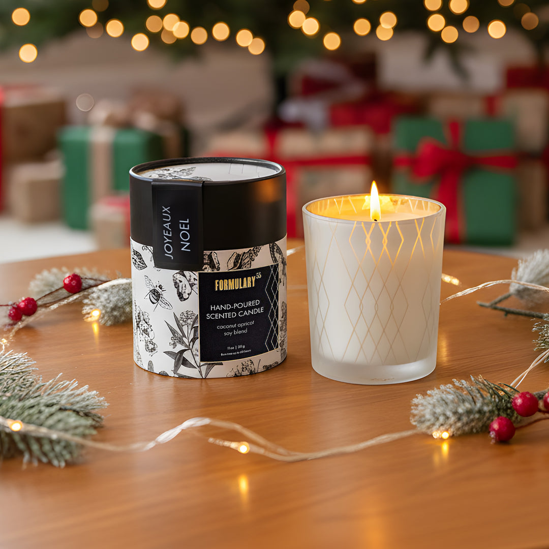 Joyeux Noel Holiday/Christmas Glow Candle