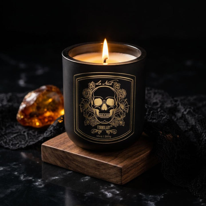 La Nuit Gold Skull - Halloween Candle