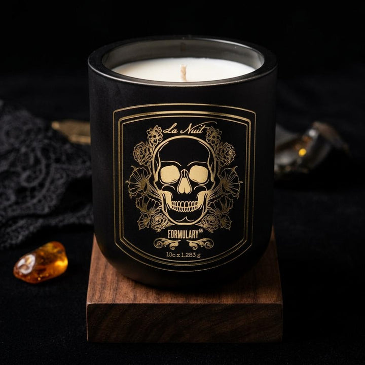 La Nuit Gold Skull - Halloween Candle
