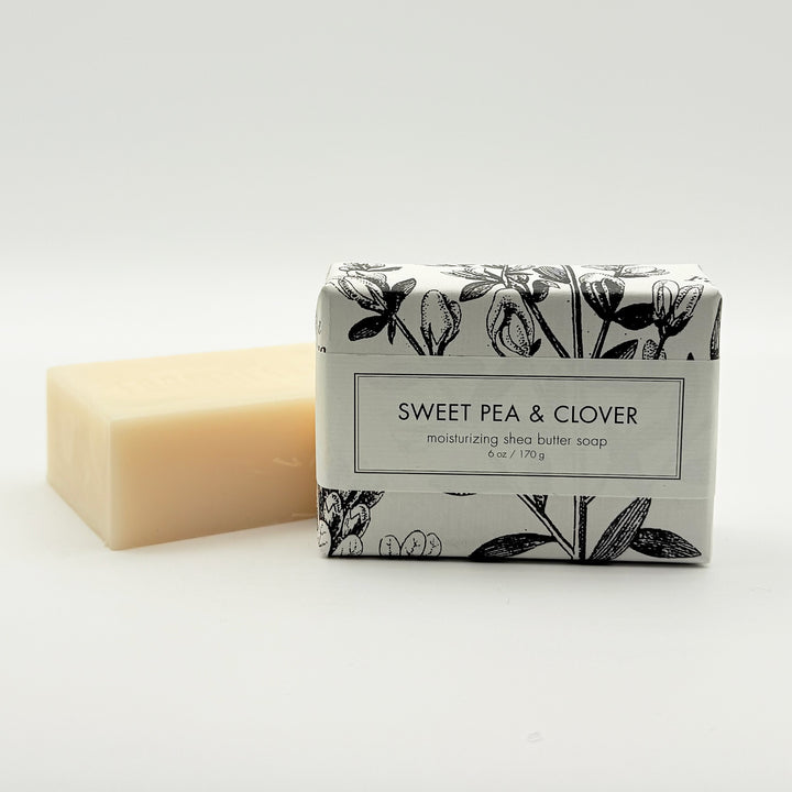 Jabón de manteca de karité - Barra de baño Sweet Pea &amp; Clover