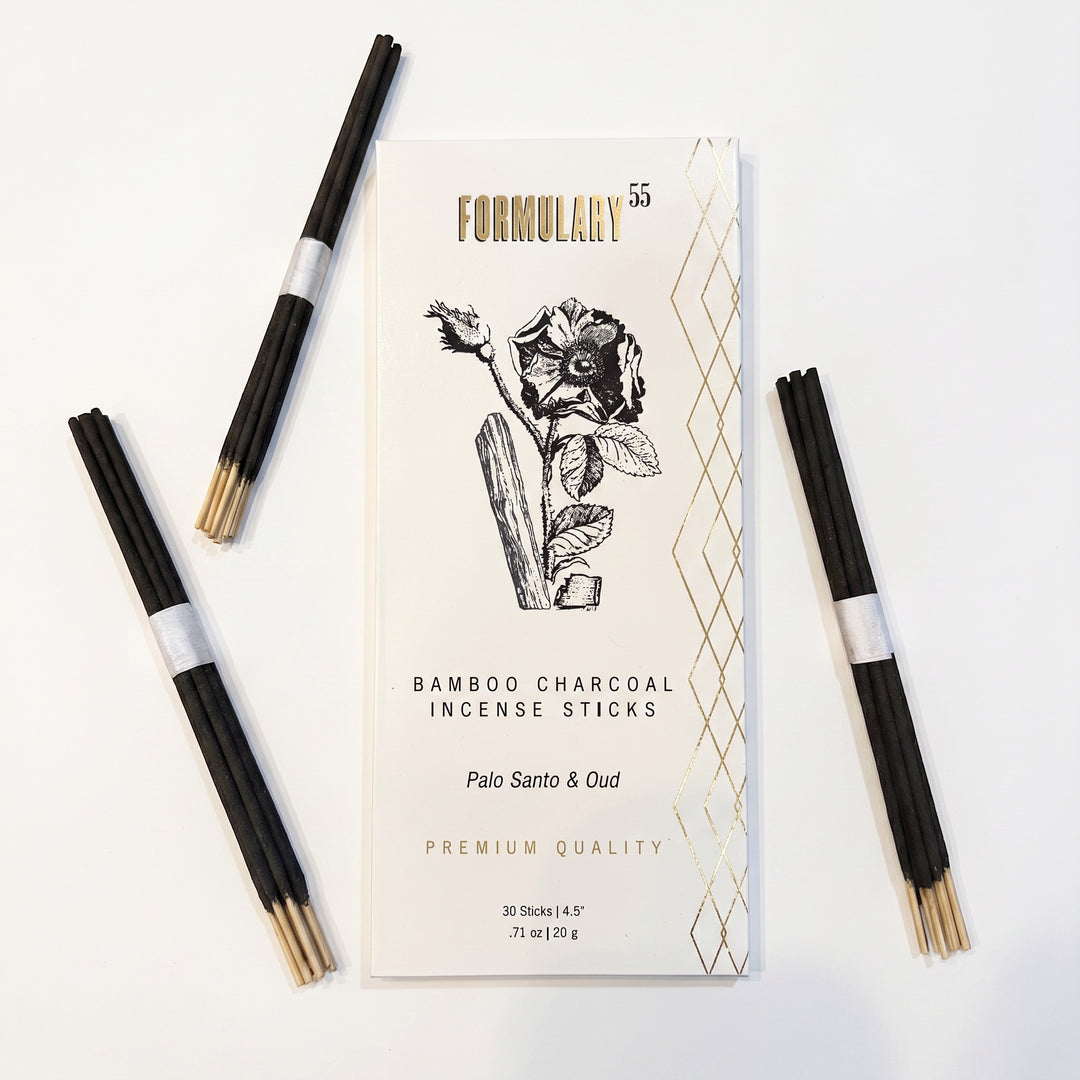 Palo Santo & Oud – Bamboo Charcoal Incense Sticks