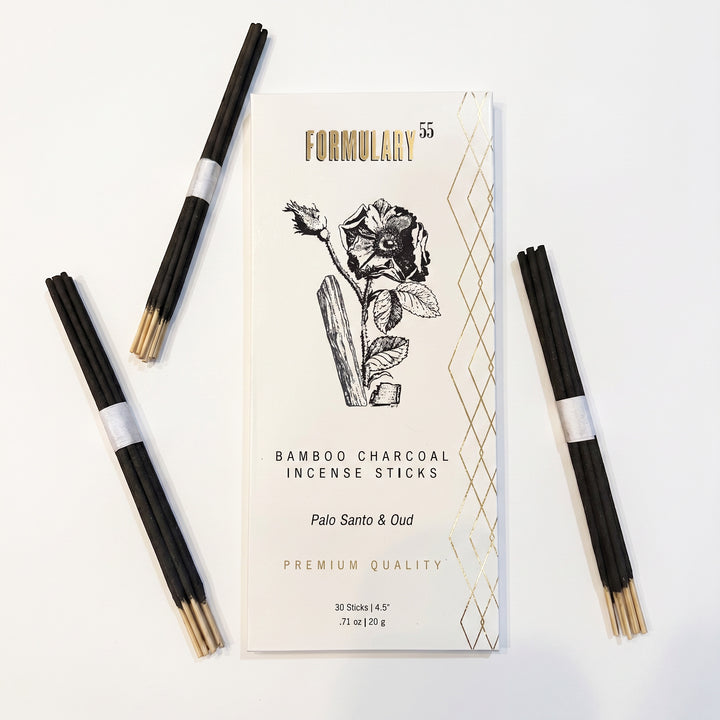 Palo Santo & Oud – Bamboo Charcoal Incense Sticks