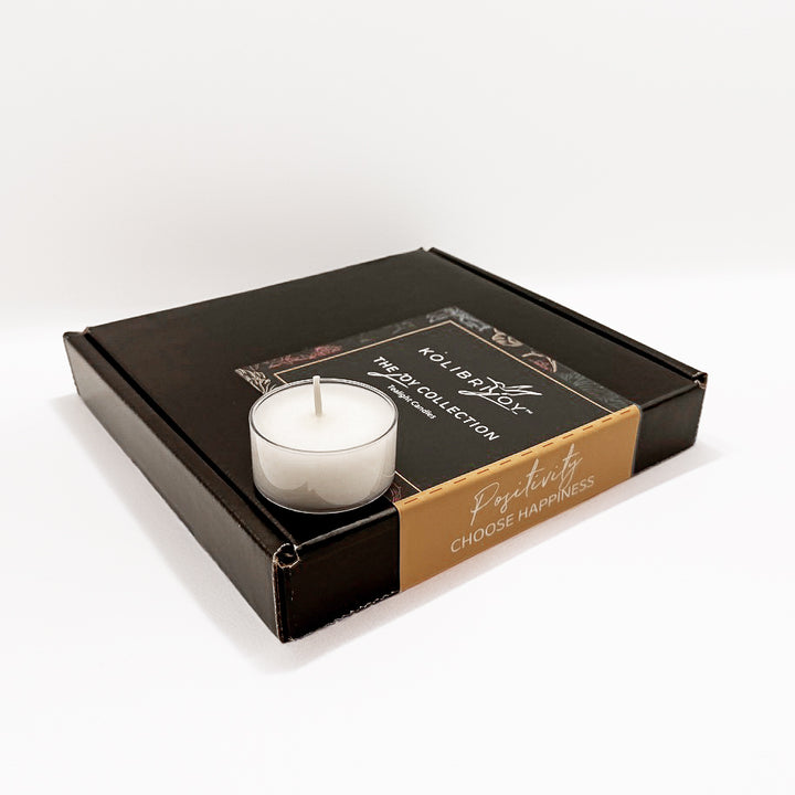 KolibriJoy Positivity TeaLight Candles Set of 14 - Choose Happiness