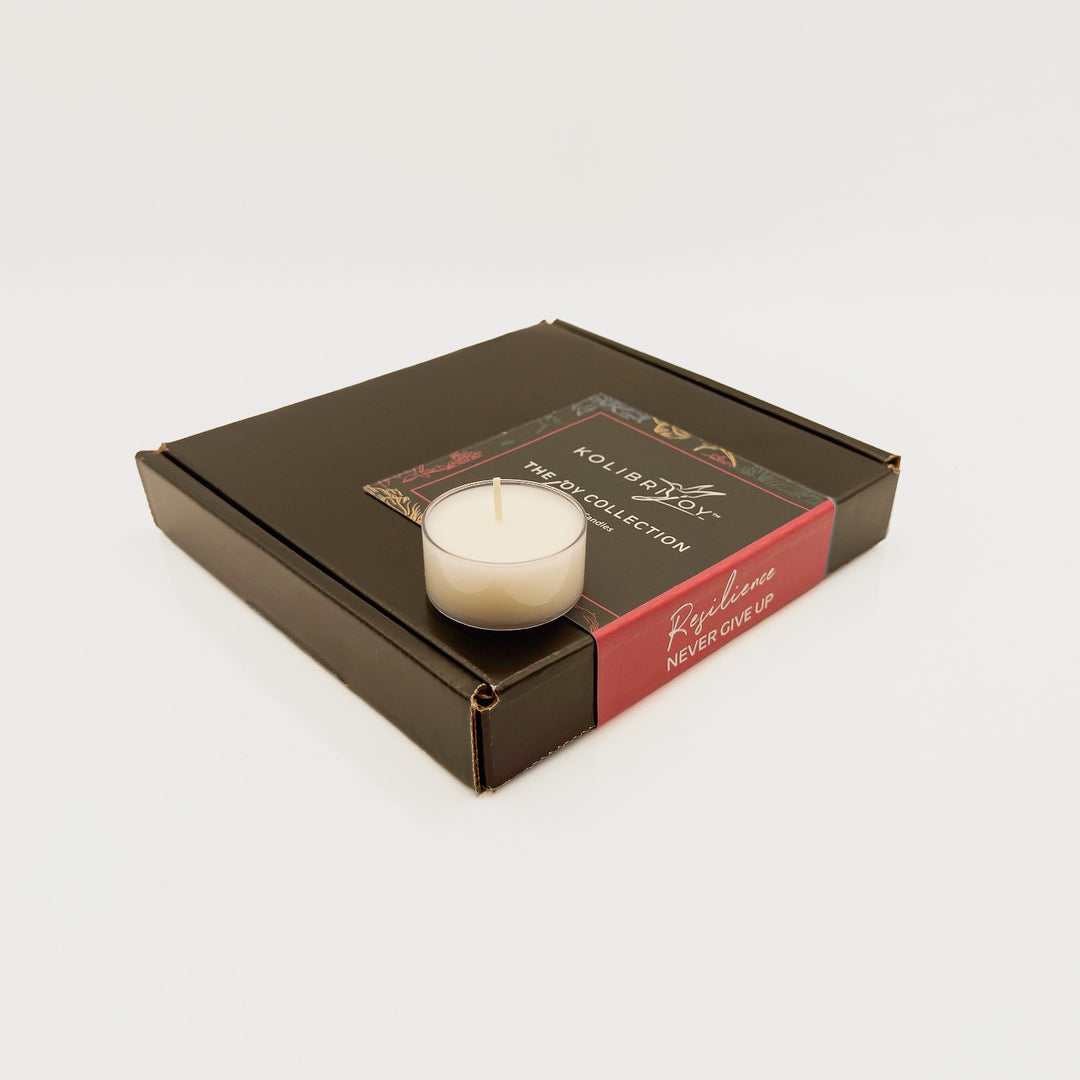 KolibriJoy Resilience TeaLight Candles Set of 14 - Never Give Up