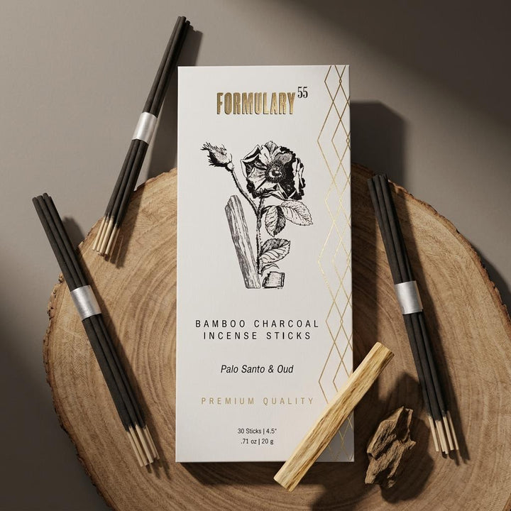 Palo Santo & Oud – Bamboo Charcoal Incense Sticks