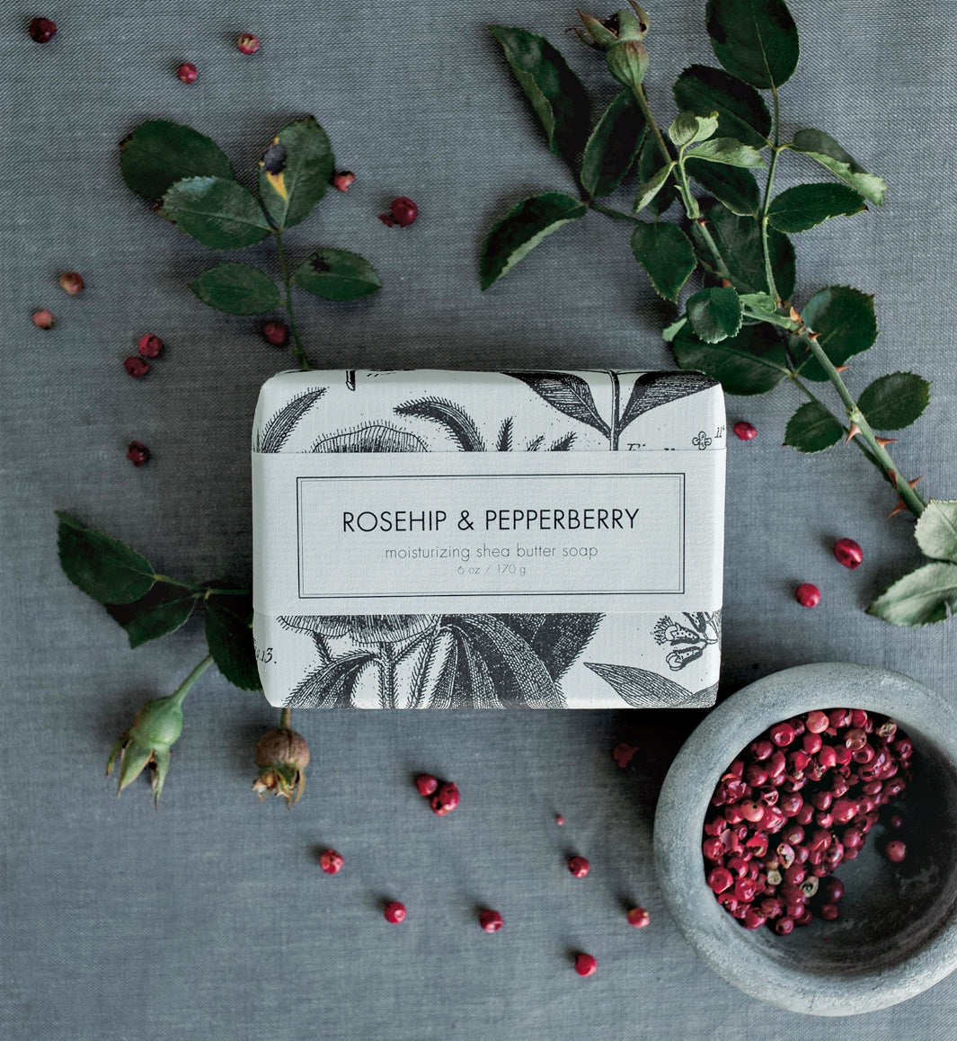 Holiday Shea Butter Bath Bar - Rosehip & Pepperberry