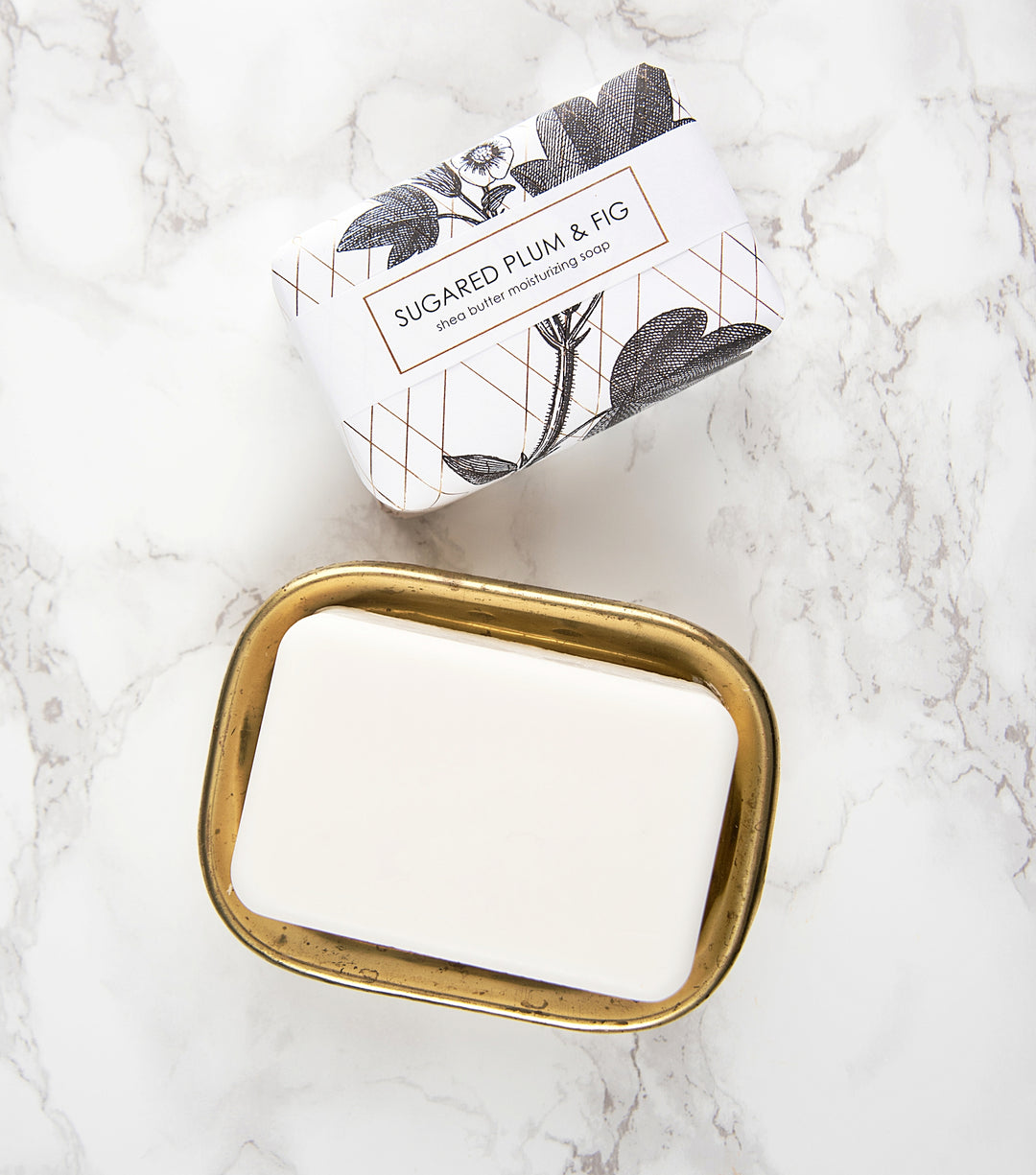 Sugared Plum & Fig - Gold Leaf Holiday Shea Butter Soap