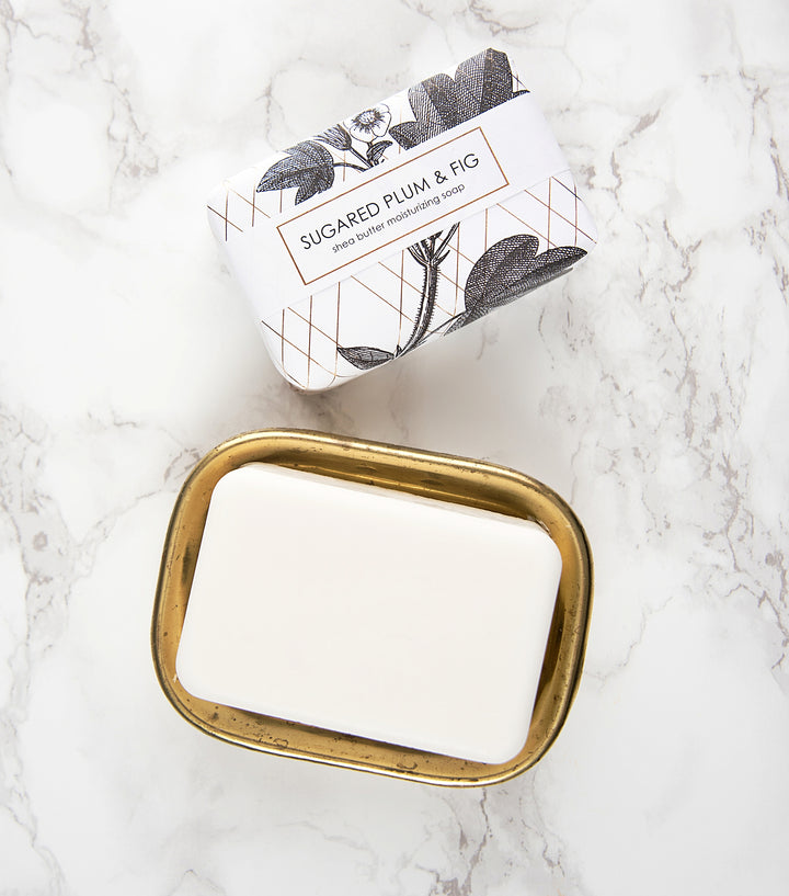 Sugared Plum & Fig - Gold Leaf Holiday Shea Butter Soap